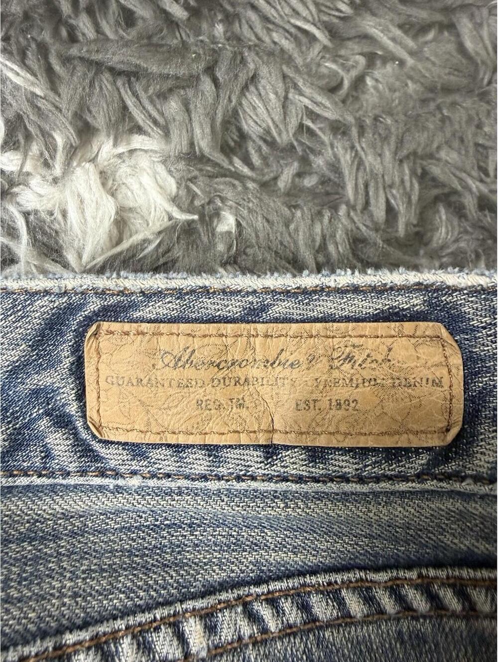 Vintage Abercrombie & Fitch Jeans Womens 8R Flare Bootcut Blue Denim 34x33 - Picture 5 of 13